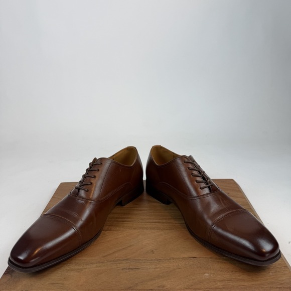New Mens Florsheim Francisco Brown Leather Cap Toe Oxford Dress Shoes Size 13 E3 main image 4